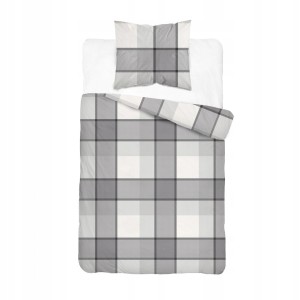 Pościel flanelowa 160x200 2X 70x80 100% bawełna KRATA