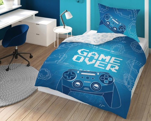 Pościel Dziecięca kołdra140cm x 200cm + 1 x poduszka 70cm x 80cm GAME OVER