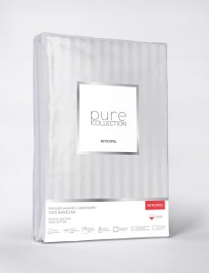 Pościel Detexpol PURE SREBRNY kołdra 160cmx200cm + 2x poduszka 70cmx80cm