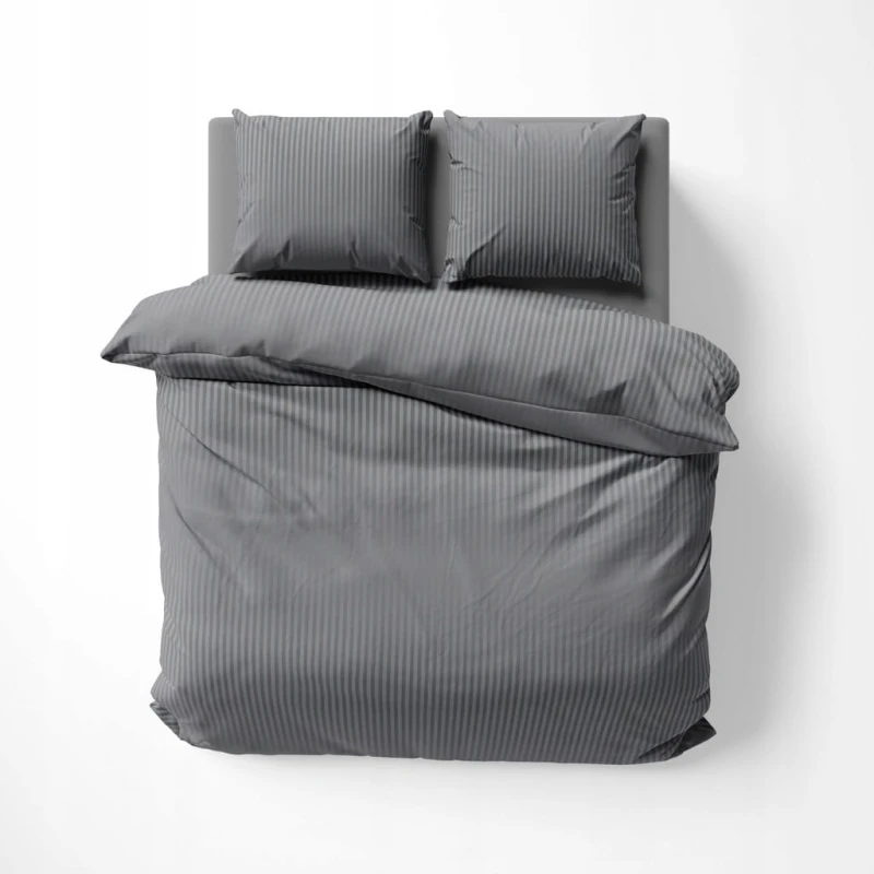 Pościel PURE CIEMNOSZARA kołdra 160cmx200cm + 2x poduszka 70cmx80cm
