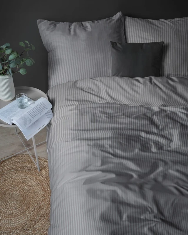Pościel PURE CIEMNOSZARA kołdra 160cmx200cm + 2x poduszka 70cmx80cm