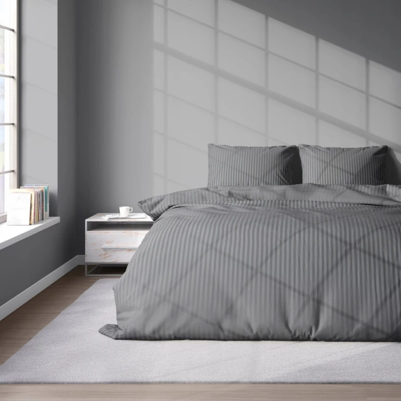 Pościel PURE CIEMNOSZARA kołdra 160cmx200cm + 2x poduszka 70cmx80cm