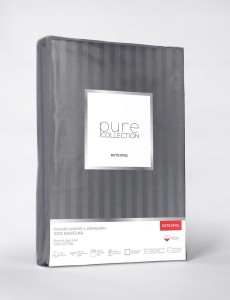 Pościel PURE CIEMNOSZARA kołdra 160cmx200cm + 2x poduszka 70cmx80cm