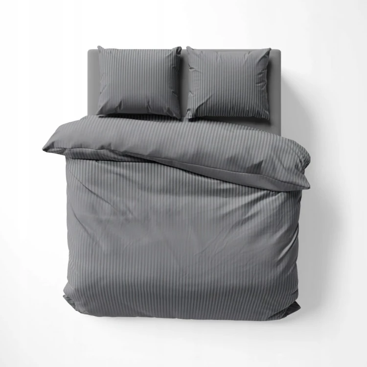 Pościel PURE ciemny szary, kołdra 220cmx200cm + 2x poduszka 70cmx80cm
