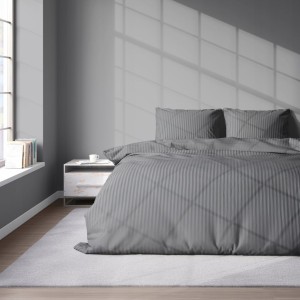 Pościel PURE ciemny szary, kołdra 220cmx200cm + 2x poduszka 70cmx80cm