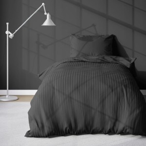 Pościel Detexpol PURE CZARNY, kołdra 220cmx200cm + 2x poduszka 70cmx80cm
