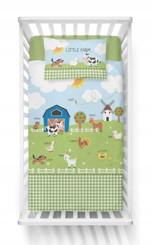 Pościel niemowlęca Bawełniana 100cm x 135cm Mała Farma