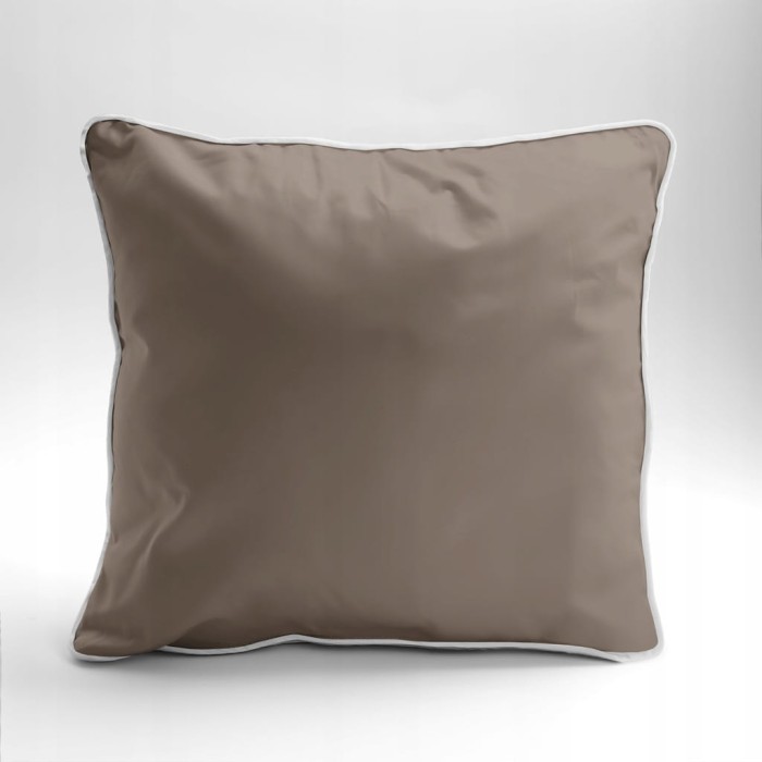 Poszewka bawełniana, MAKOSATYNA, gładka 40 x 40cm TAUPE