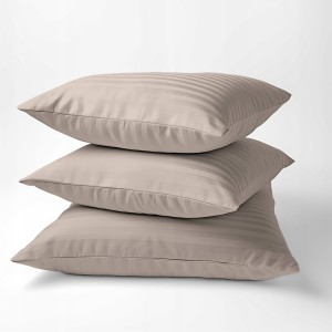 Poszewka bawełniana, adamaszek, gładka 40 x 40cm TAUPE