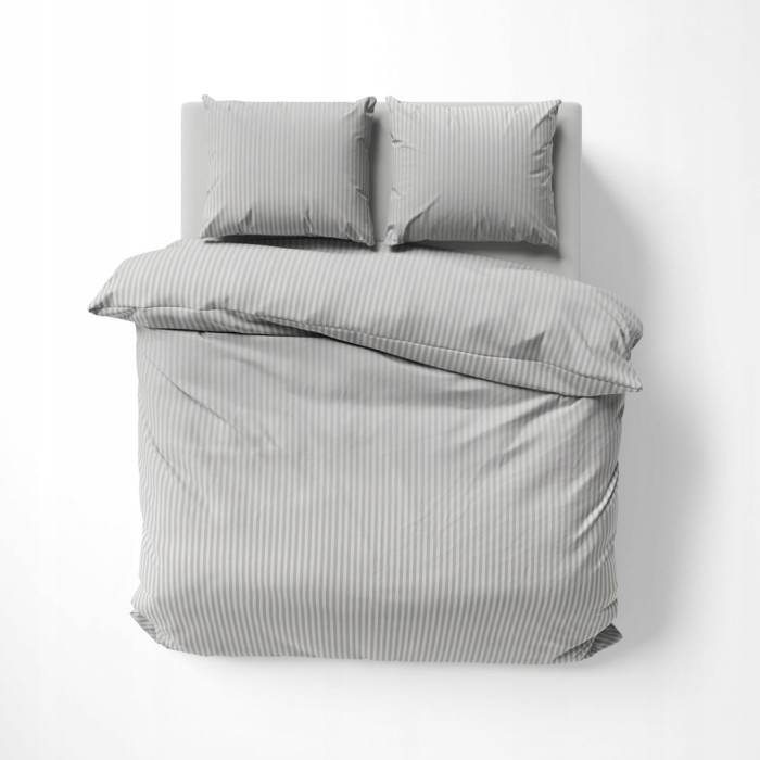 Pościel Gładka, jasny szary, kołdra 160cmx200cm + 2x poduszka 70cmx80cm