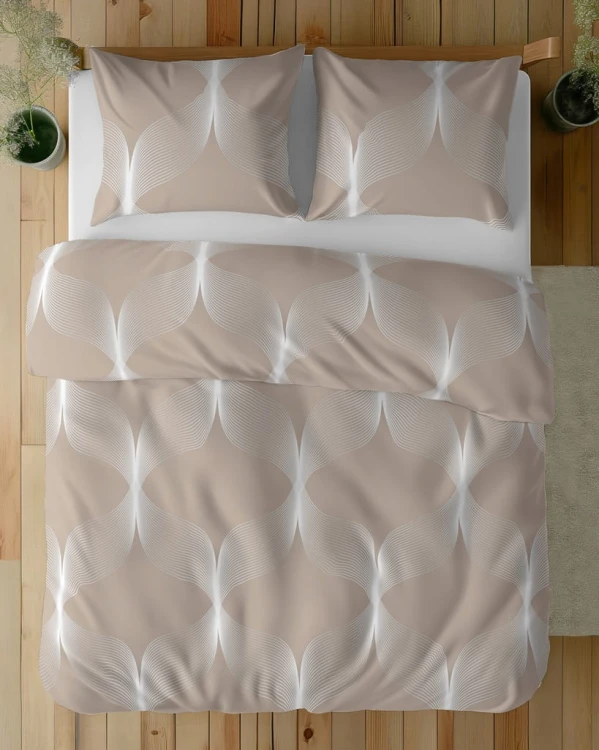 Pościel BAWEŁNA, kołdra 220cm x 200cm + 2x poduszka 70cm x 80cm KWIATY
