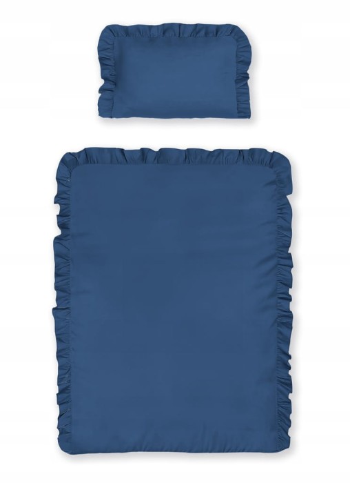 Pościel niemowlęca Bawełniana 100 x 135 cm Jednokolorowa z falbanką DENIM