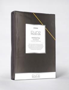 Pościel GŁADKA MAKOSATYNA kołdra 140cmx200cm+1x poduszka 70cmx80cm ESPRESSO