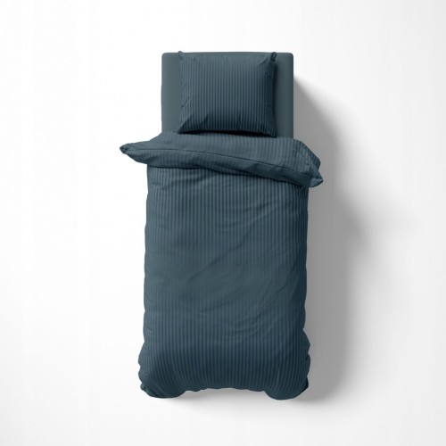 Pościel GŁADKA ADAMASZEK kołdra 140cmx200cm+1x poduszka 70cmx80cm DENIM