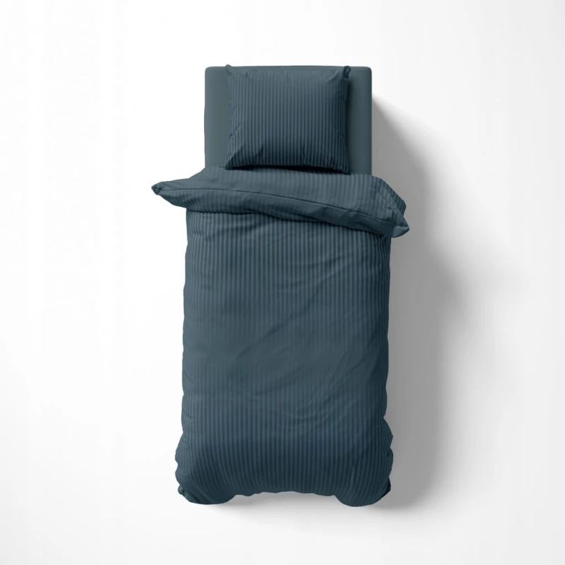 Pościel GŁADKA ADAMASZEK kołdra 140cmx200cm+1x poduszka 70cmx80cm DENIM