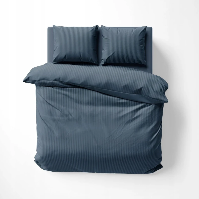 Pościel GŁADKA ADAMASZEK kołdra 140cmx200cm+1x poduszka 70cmx80cm DENIM