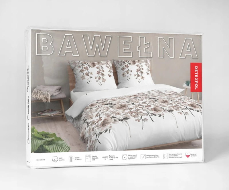 Pościel BAWEŁNA, kołdra 140cm x 200cm + 1x poduszka 70cm x 80cm