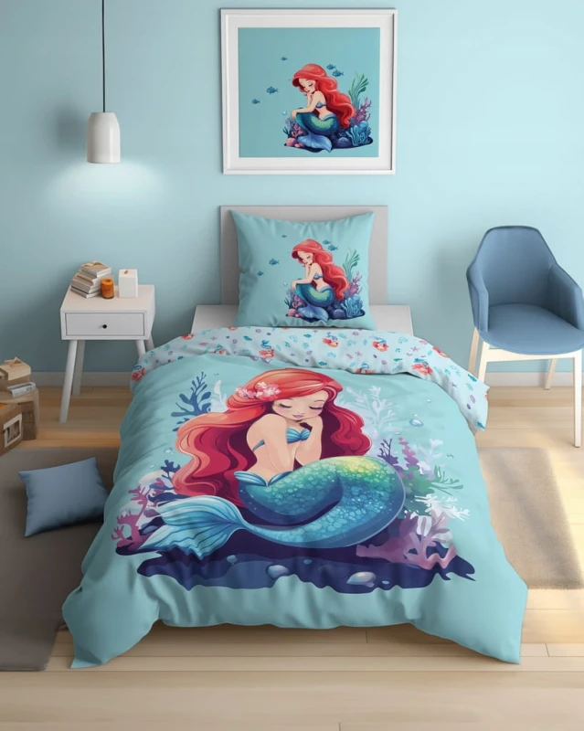 Pościel FLUO kołdra160cm x 200cm + 1 x poduszka 70cm x 80cm SYRENKA