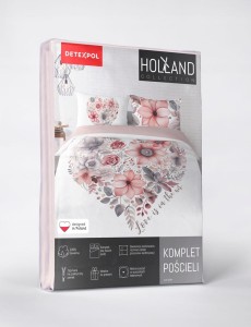 Pościel BAWEŁNA kołdra 220cm x 200cm + 2 x poduszka 70cm x 80cm KWIATY