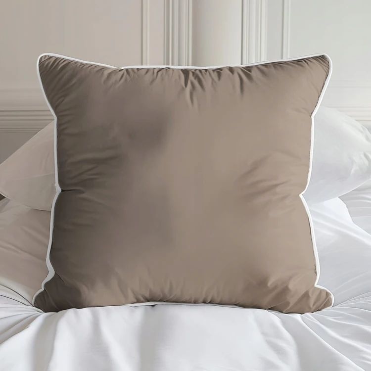 Pościel GŁADKA MAKOSATYNA kołdra 180cmx200cm + 2xpoduszka 70cmx80cm TAUPE