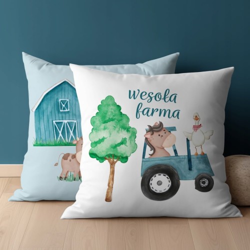 Poszewka dziecięca bawełniana 40 x 40cm WESOŁA FARMA