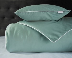Pościel GŁADKA MAKOSATYNA kołdra 180cmx200cm + 2x poduszka 70cmx80cm MIĘTA
