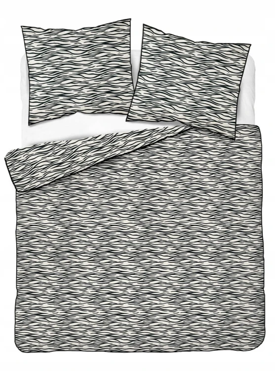 Pościel bawełna, Perkal, kołdra 160cmx200cm + 2x poduszka70cmx80cm, zebra