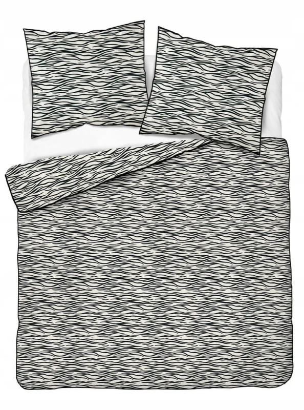 Pościel bawełna, Perkal, kołdra 160cmx200cm + 2x poduszka70cmx80cm, zebra