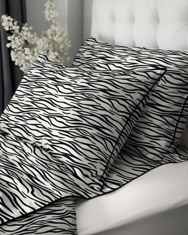 Pościel bawełna, Perkal, kołdra 160cmx200cm + 2x poduszka70cmx80cm, zebra