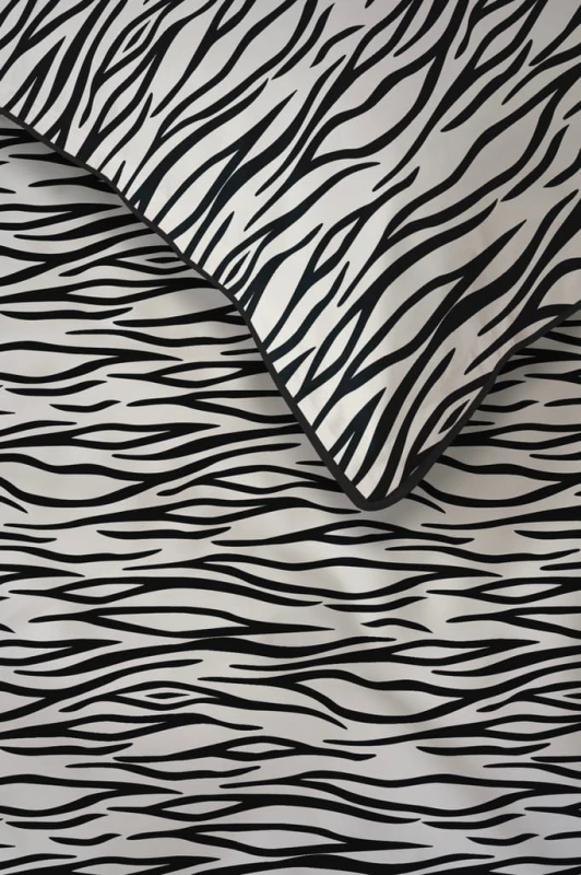 Pościel bawełna, Perkal, kołdra 160cmx200cm + 2x poduszka70cmx80cm, zebra