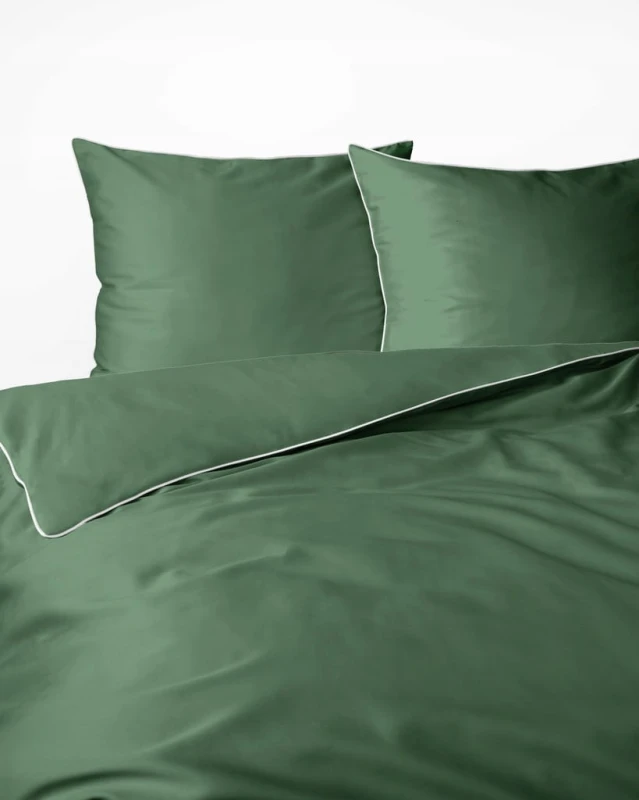 Pościel GŁADKA MAKOSATYNA kołdra 180cmx200cm +2x poduszka 70cmx80cm ZIELONY