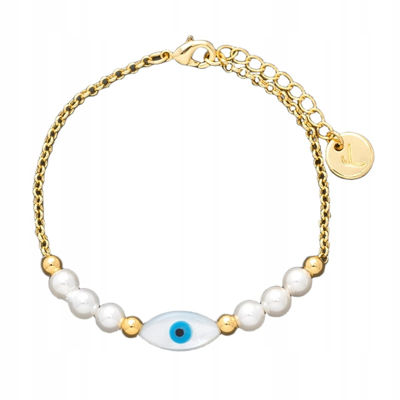 Bransoletka z perłą Shell | Elegancka, pozłacana | YVON B00348 + pudełko