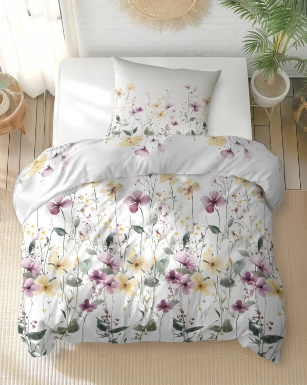 Pościel Bawełniana 140x200 + 1x70x80 Komplet 2cz 100% Bawełna