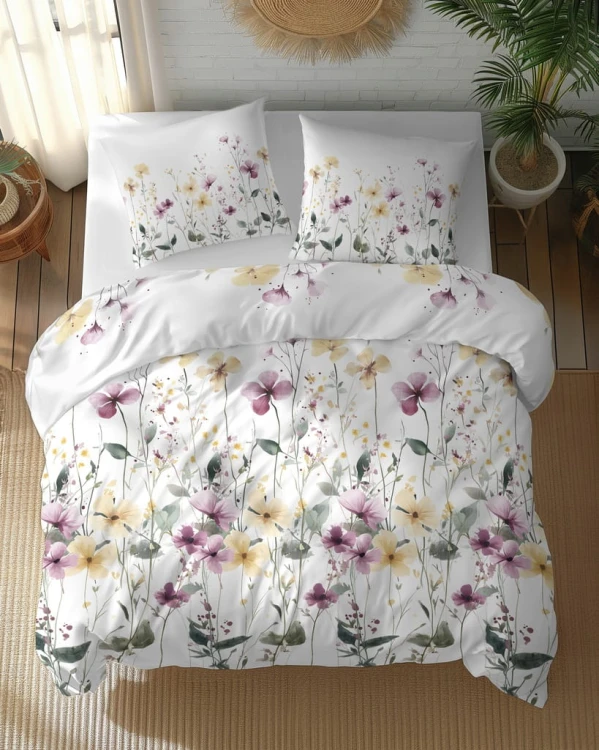 Pościel Bawełniana 140x200 + 1x70x80 Komplet 2cz 100% Bawełna