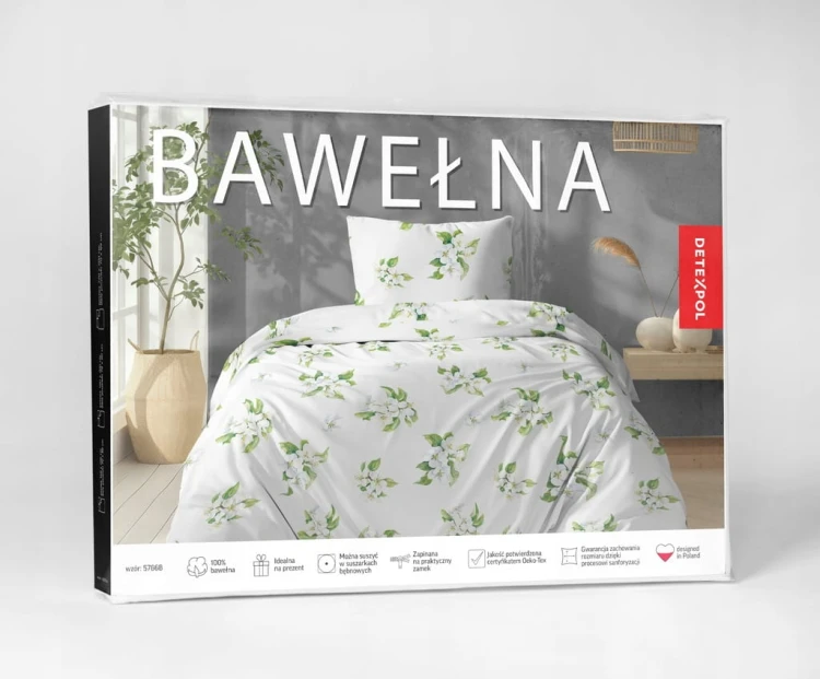 Pościel Bawełniana 160x200 + 2x70x80 Komplet 3cz 100% Bawełna
